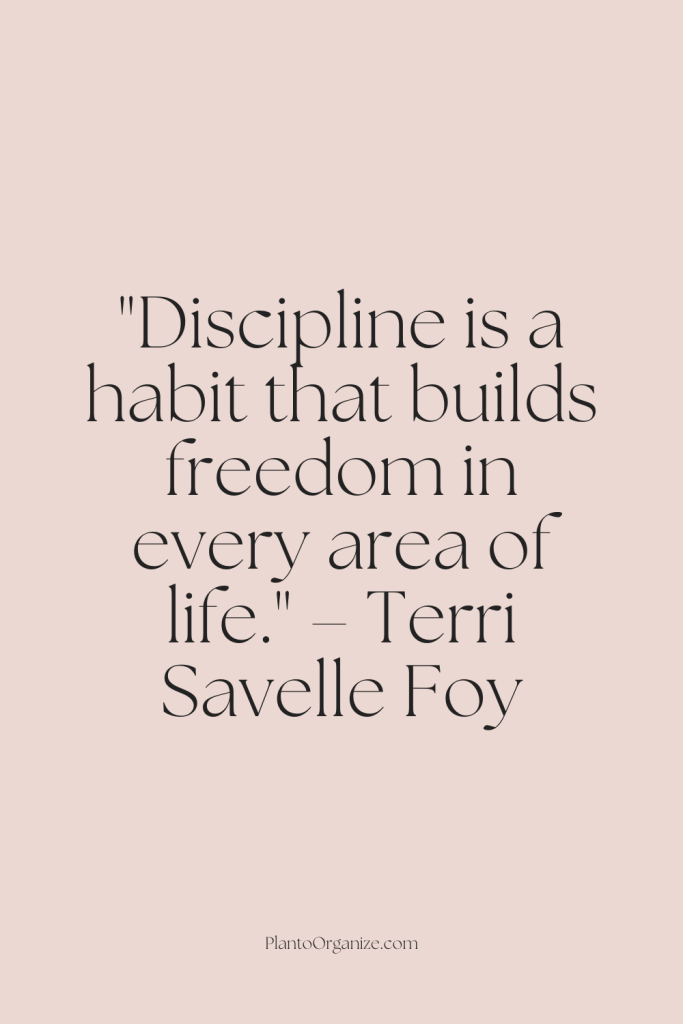 discipline for freedom, life-changing habits, self-control habits.