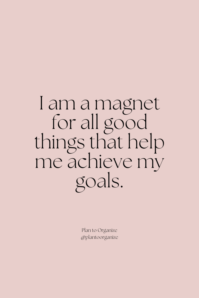goal affirmation.