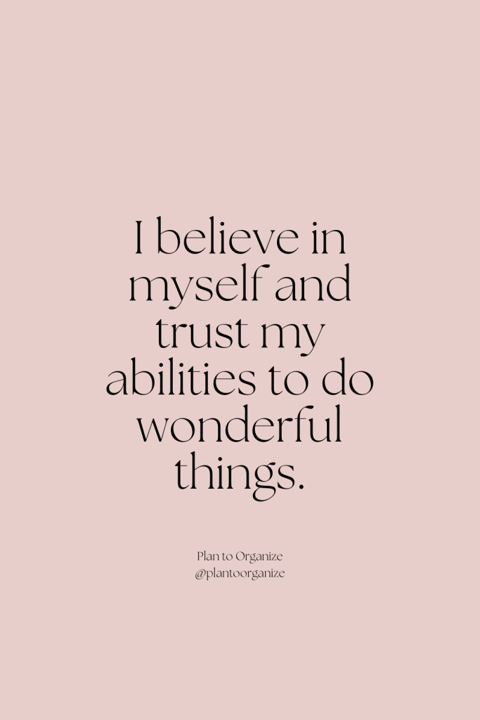 I believe in myself affirmation.