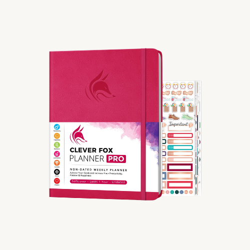 Photo of Clever Fox Planner 2025 edition. Planner for habit tracking.