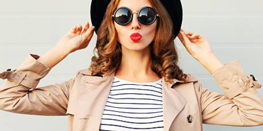 Woman being fashionable using fashion hacks to start her day.