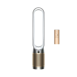 Dyson Purifier Cool Formaldehyde fan in sleek white design, displayed on a clean surface, highlighting its air-purifying and cooling capabilities for a healthier home environment.