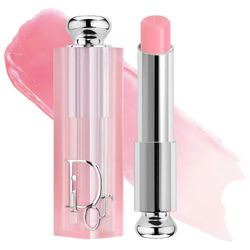 Dior Addict Lip Glow Balm in a sleek, luxurious tube, displayed on a clean surface, highlighting its hydrating and color-enhancing formula for naturally radiant lips.