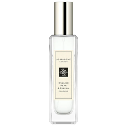 Jo Malone London cologne in an elegant glass bottle with a minimalist label, displayed on a clean surface, highlighting its luxurious fragrance as a sophisticated gift.