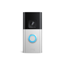 Ring Video Doorbell 4 in sleek design, displayed on a clean surface, highlighting its smart home security features including video monitoring and motion detection.