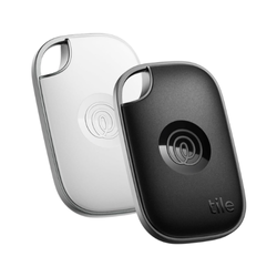 Tile Pro Bluetooth tracker in a compact design, displayed on a clean surface, highlighting its functionality for easily locating keys, bags, or other personal items.