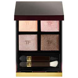 TOM FORD Eye Color Quad Eyeshadow Palette featuring four complementary shades in a sleek compact, displayed on a clean surface, highlighting its luxurious and highly pigmented formula for versatile eye looks.